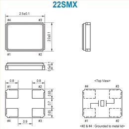 22M400-8\6G藍牙模塊晶振\進口SMI石英貼片晶體22SMX