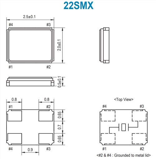 22M400-8\6G藍牙模塊晶振\進口SMI石英貼片晶體22SMX