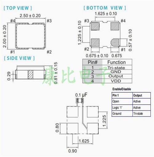 美國進口晶振,SM3345JEW-8.192MDK,Pletronics振蕩器,CMOS輸出晶振,SM33貼片晶振